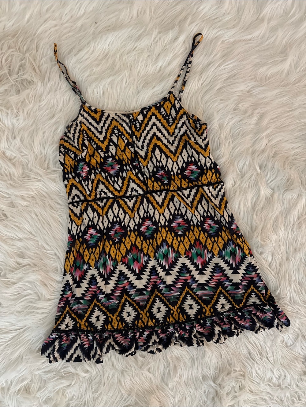 Tribal Pattern Mini Dress